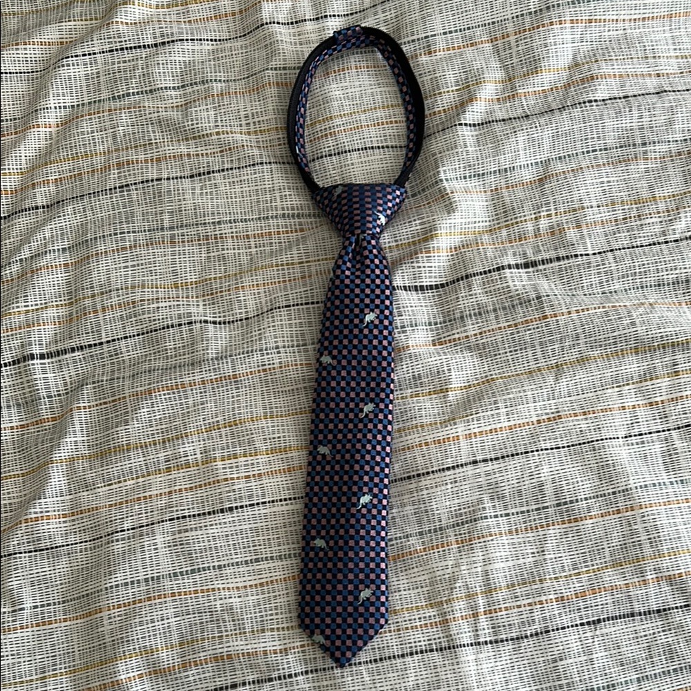 Cat & Jack Blue and Black Pre-Tied Polka Dot Tie